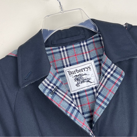 Burberry Vintage Wool Grey Nova Check Detail Lined Hooded Trench Coat - Picture 4 of 9